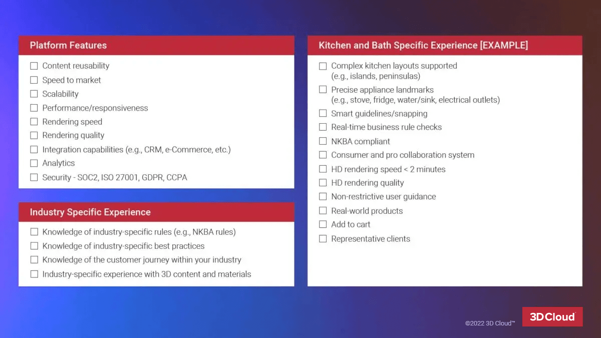 CHECKLIST: Top factors in evaluating a 3D partner