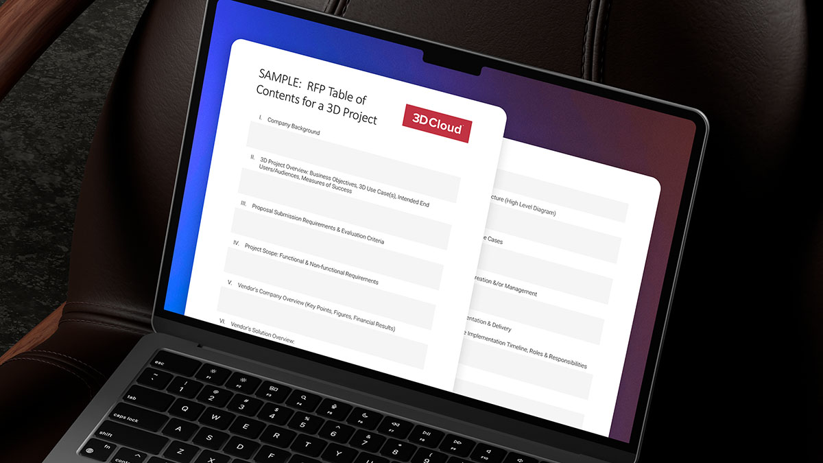 RFP Table of Contents for 3D Projects