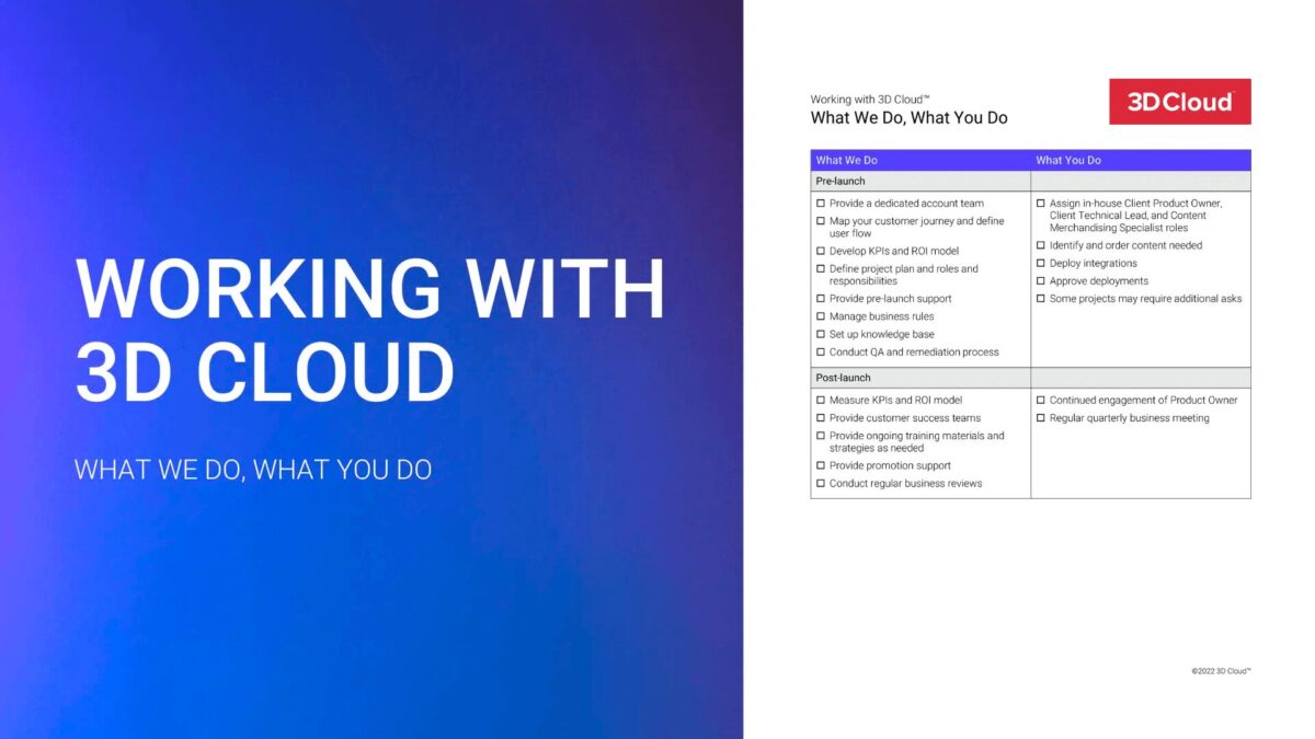 Working with 3D Cloud – What We Do, What You Do