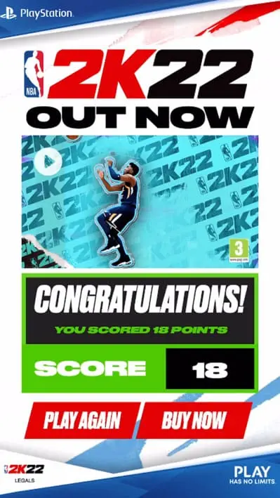 NBA 2K22 WebAR Game