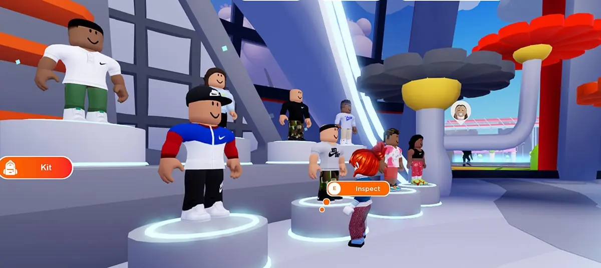 The “NIKELAND” showroom on Roblox. 