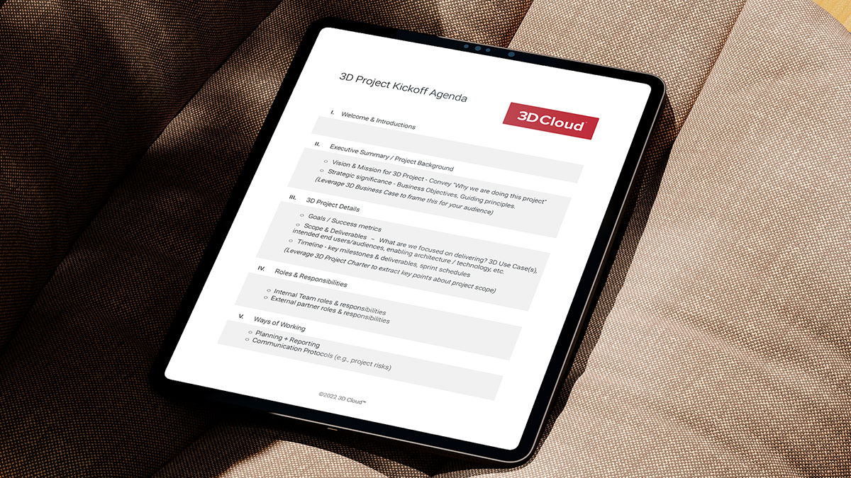 3D Project Kickoff Best Practices – PLUS: Free Agenda Template