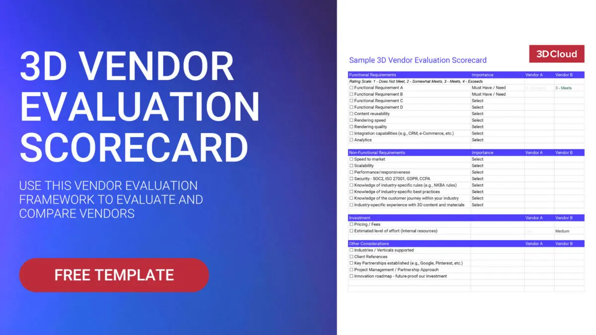 How to Evaluate 3D Vendor Capabilities – Free Scorecard Template