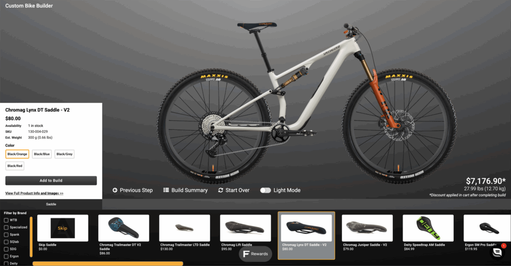 Fanatik Bike’s visual product configurator