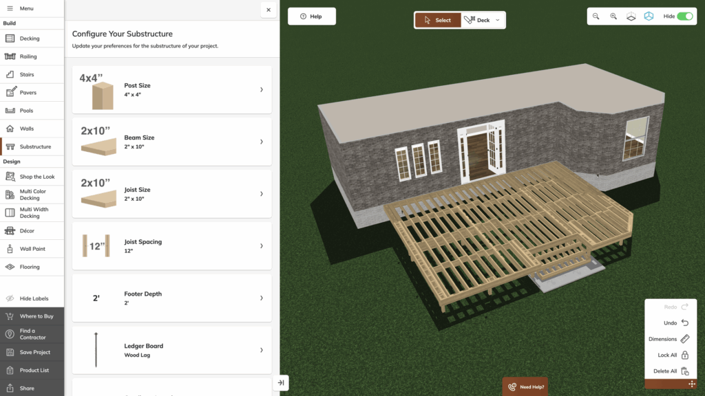 TimberTech 3D Deck Designer and product configurator