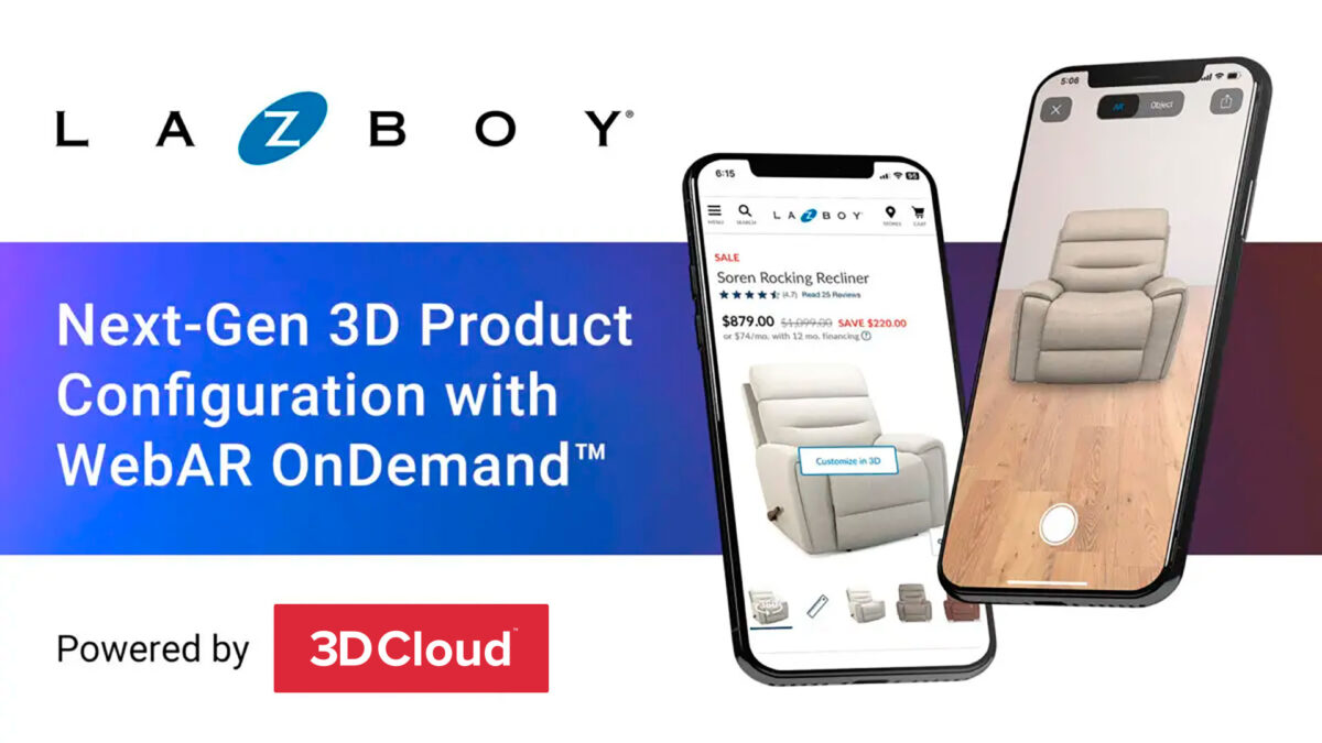 La-Z-Boy Announces Next-Gen 3D Product Configuration with WebAR OnDemand™, Powered by 3D Cloud