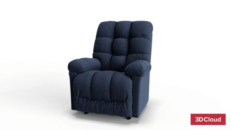 3D Product Render of a Blue Rocking Chair 3D Product Render of a Blue Rocking Chair