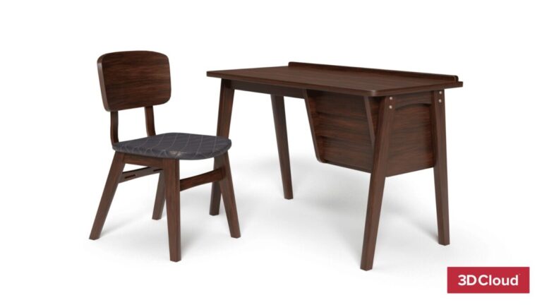 3D Render of a Desk and Chair Set - 3D Cloud High Definition 3D Render of a Desk and Chair Set - 3D Cloud High Definition