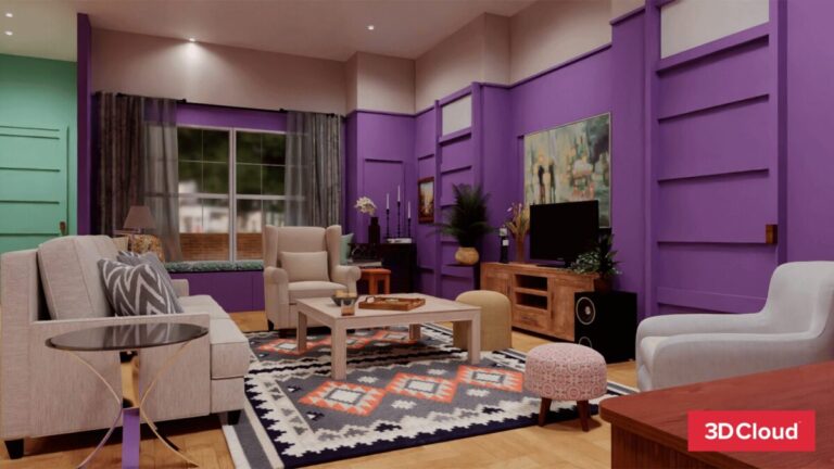 3D Rendering of Interior Living Space 3D Rendering of Interior Living Space