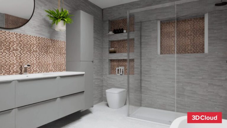 3D Rendering of Modern Bathroom Design 3D Rendering of Modern Bathroom Design