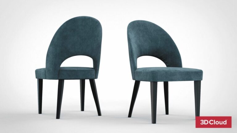 Product Rendering of teal chairs