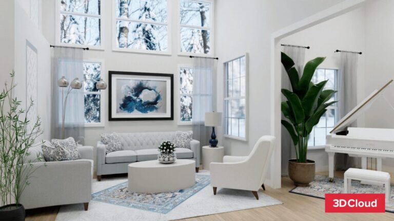 Rendering of Modern Living Space Rendering of Modern Living Space