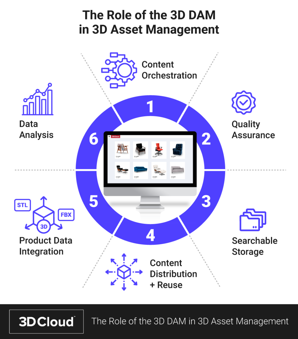 Role of 3D in Digital Asset Management Infographic
