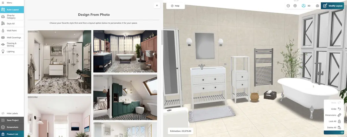 Design from Photo Example : Bathroom Design from Photo Example : Bathroom