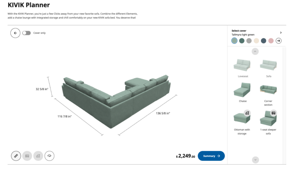 Ikea virtual custom furniture