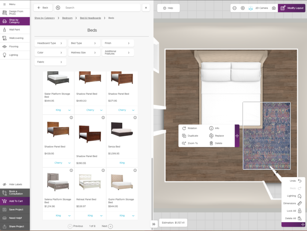 Raymour and Flannigan 3D room planner