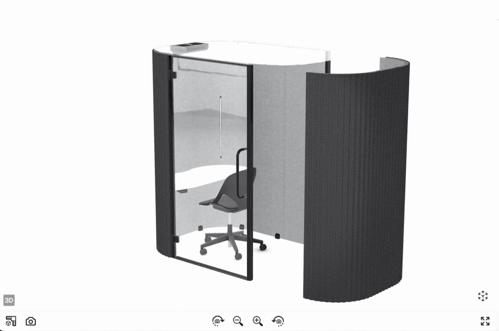 3D exploded product view office furniture rendering