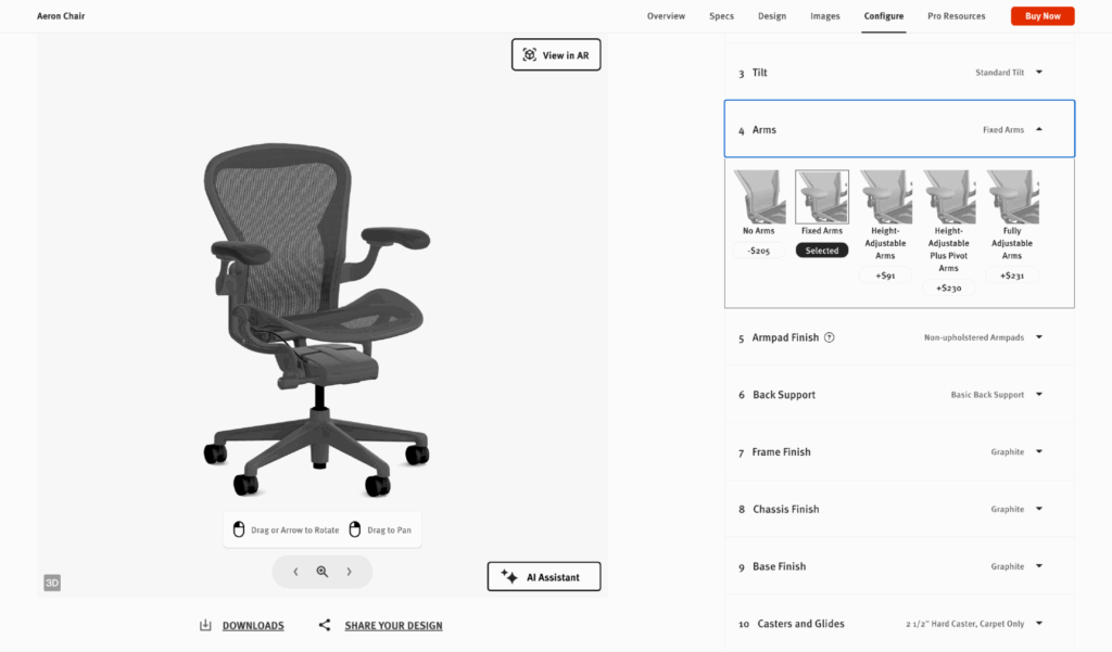3D Product config model