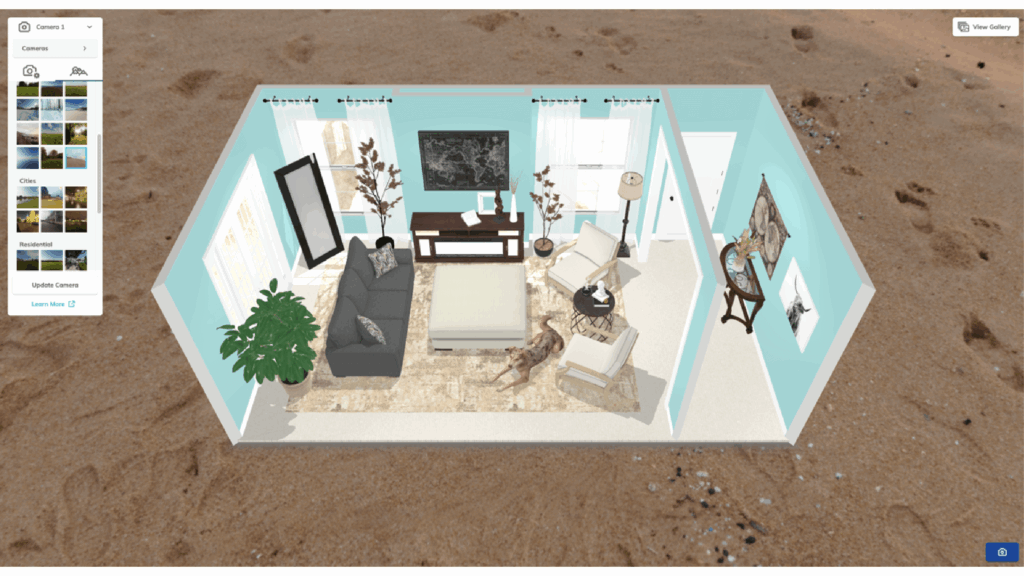 American Furniture Warehouse collections room planner screenshot