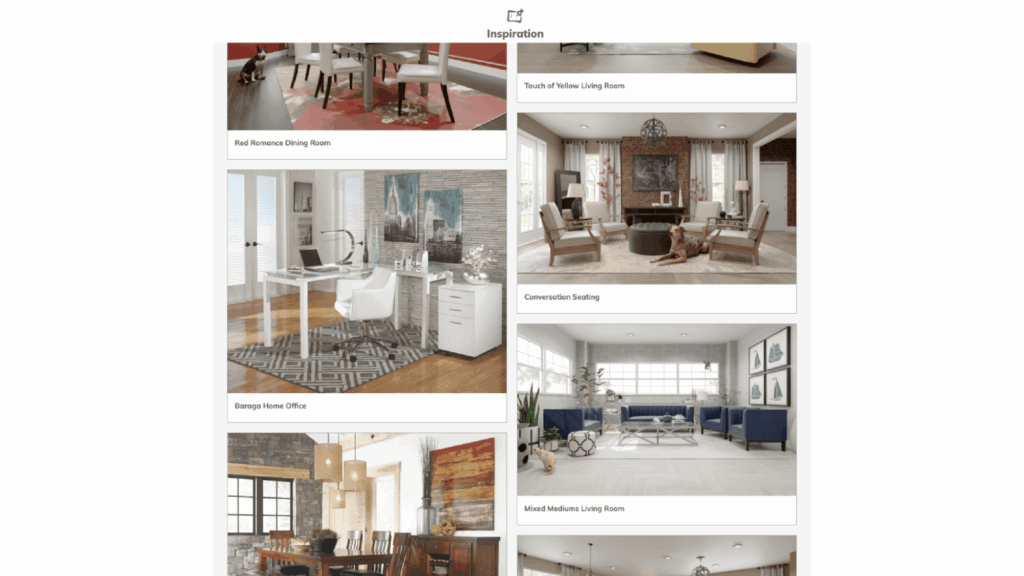American Furniture Warehouse collections room planners