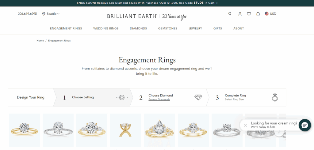 Brilliant Earth Product Configurator