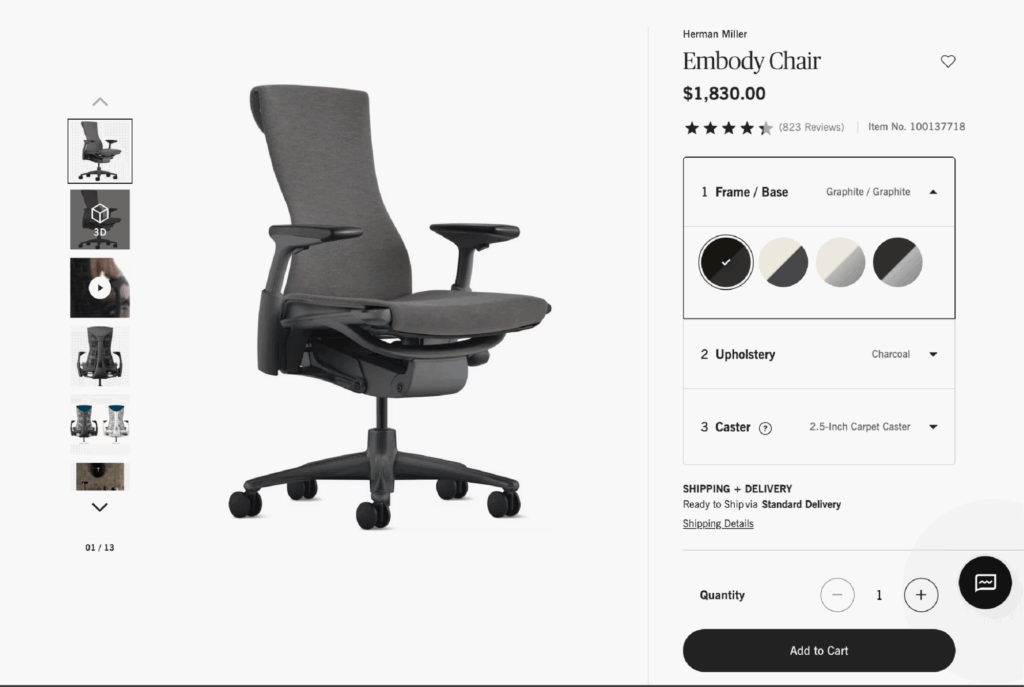 Design Within Reach Product Configurator