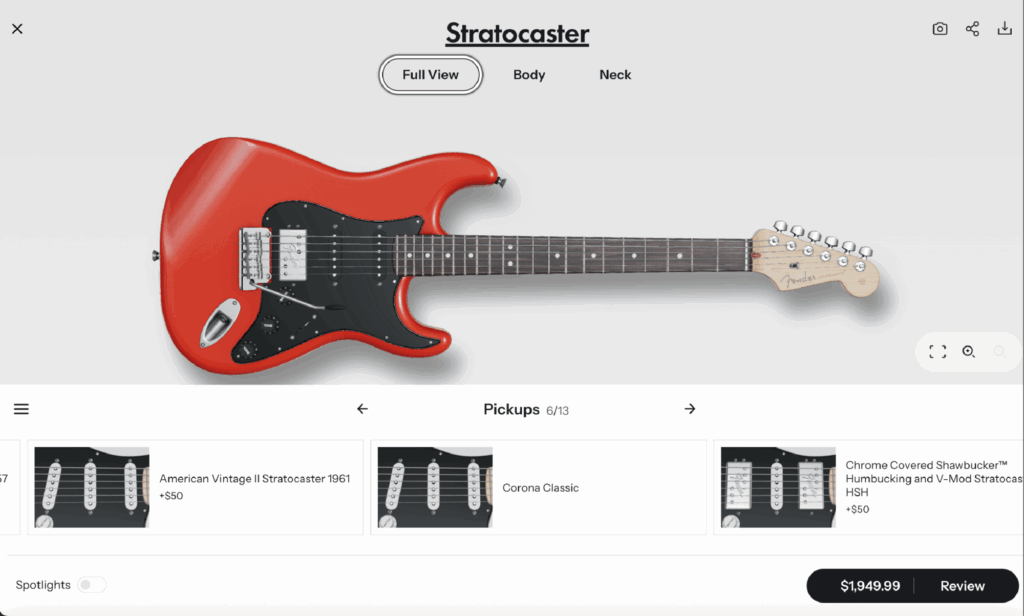 Fender Product Configurator