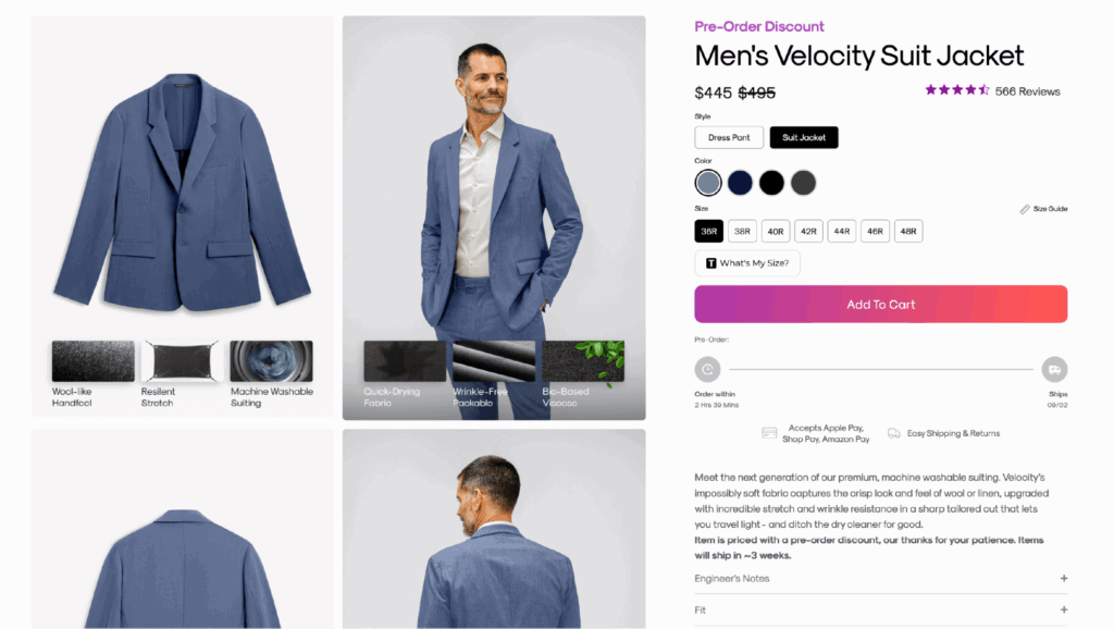 Ministry of Supply Product Configurator