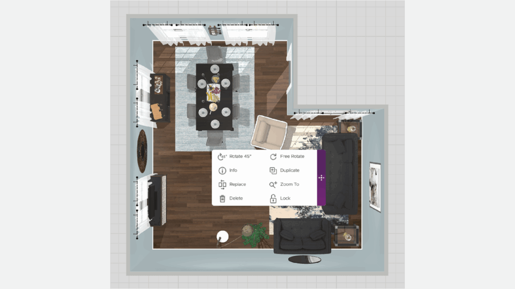 Raymour & Flanigan inspiration room 3D planner