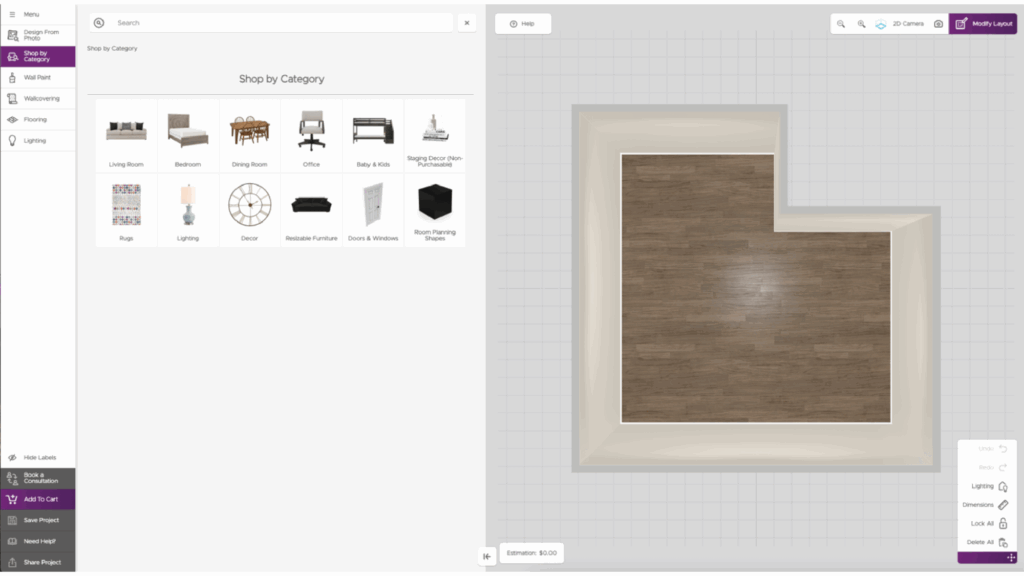 Raymour & Flanigan template room plan