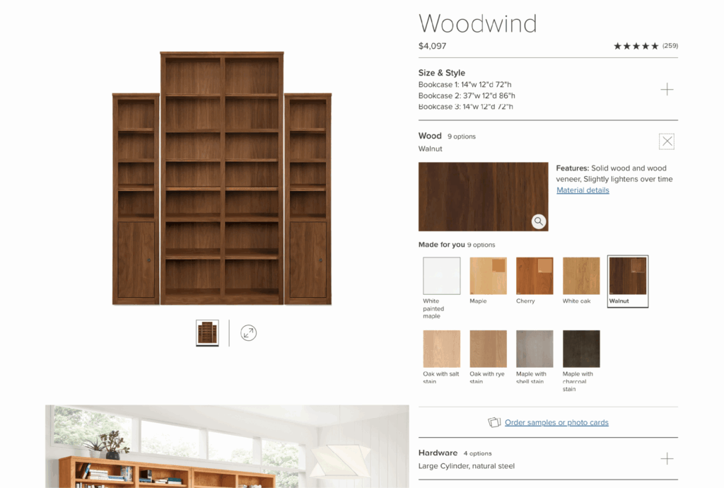 Room & Board Product Configurator
