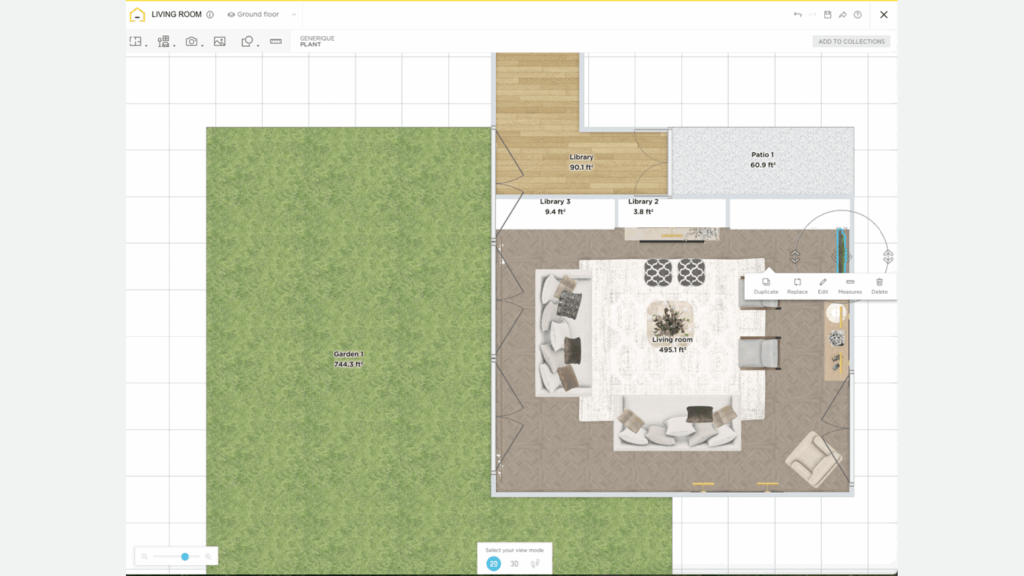 Working in HomeByMe 3D design tool