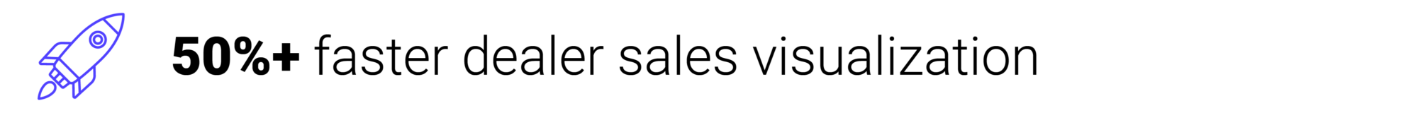 50%+ faster dealer sales visualization