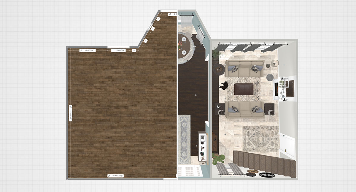 Overhead 3D planning image