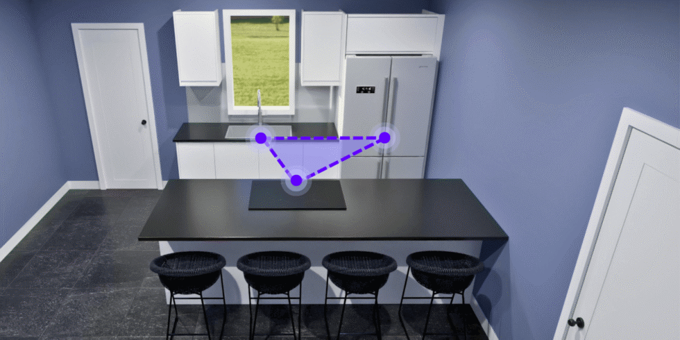 Using the Kitchen Triangle Rule: Steps, Examples & Variations