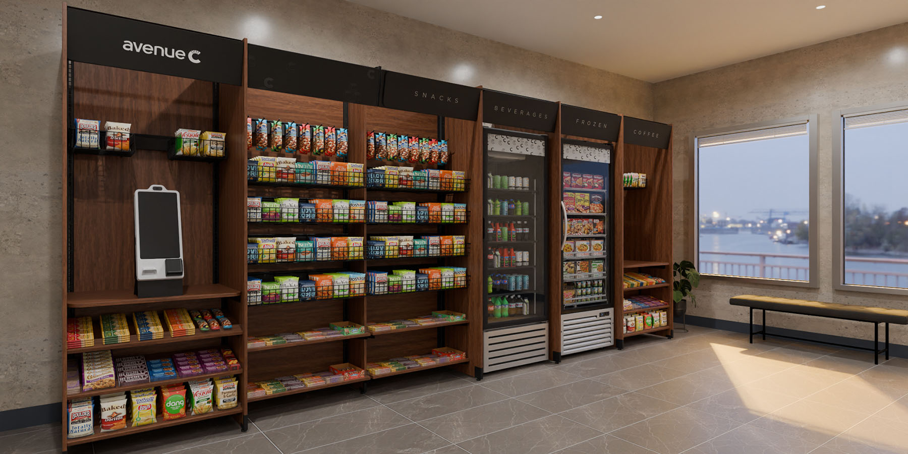 Leading Food Service 3D render of checkout Leading Food Service 3D render of checkout